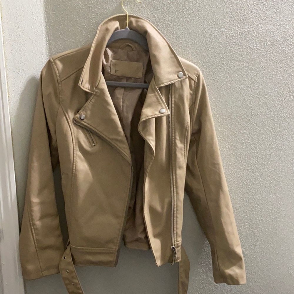 Nude Leather Moto Jacket